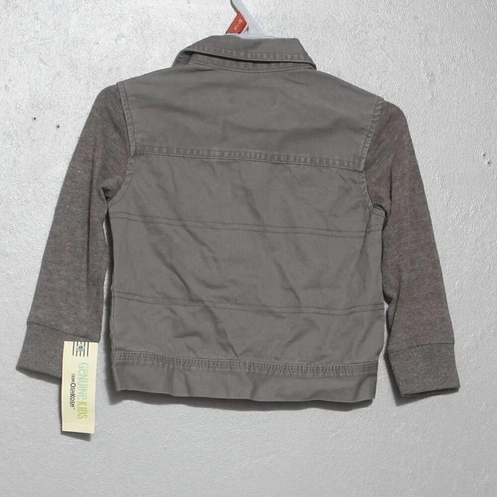 Oshkosh genuine kids nwt gray cotton utility jacket